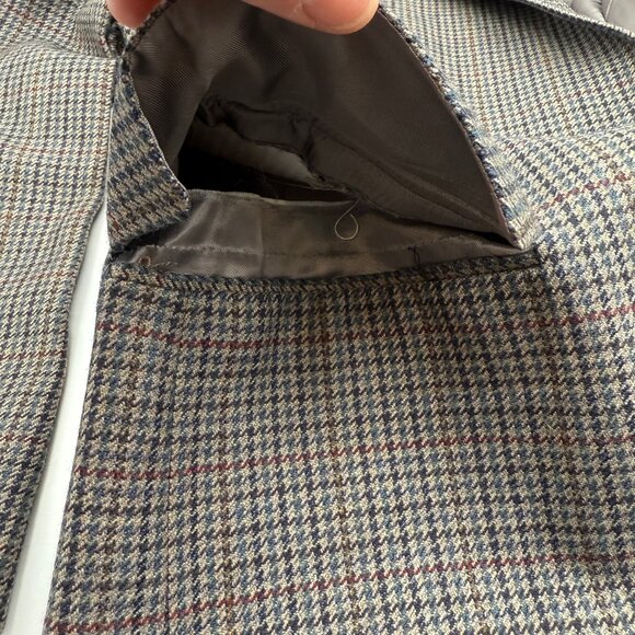 Chaps Ralph Lauren Vintage Houndstooth Wool Blazer Sport Jacket 42 Long Canada - Picture 11 of 16